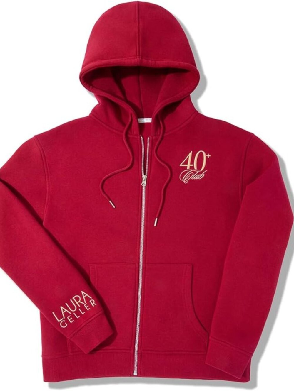 LAURA GELLER NEW YORK 40+ Club Hooded Zip Up Fleece Sweatshirt
